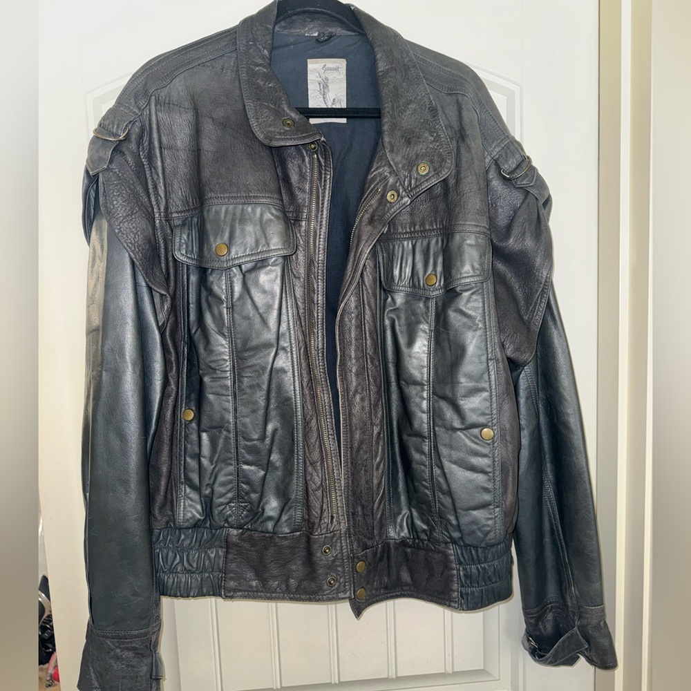 Men's Vintage Comstock Summit Leather Bomber Jacket